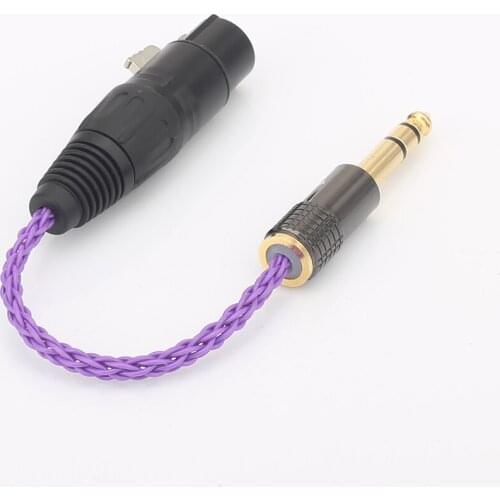 Audiocrast HIFI 6.35mm 1/4 Male to 4-Pin XLR Female Balanced Connect TRS Audio Adapter Cable 6.35mm to XLR Audio Cable