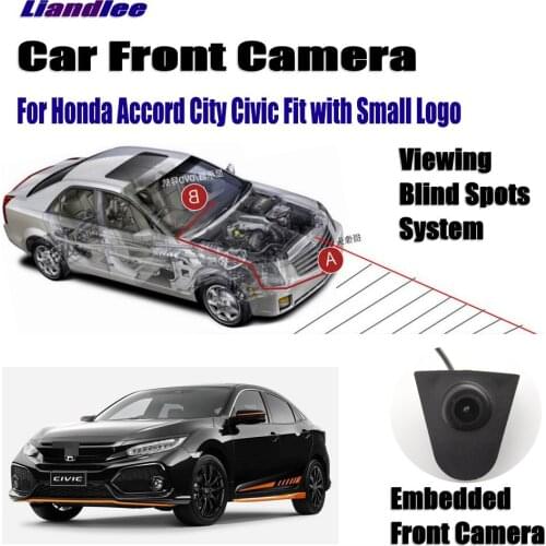 Car Front View Camera For Honda Accord City Civic Small Logo 2013 2015 2016 2017 Car Front Camera Full HD CCD Cigarette Lighter