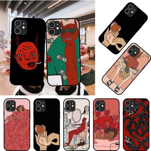 Phone Case For Apple IPhone 12 Mini 11 Pro XR X MAX SE XS 4 5 6 6S 7 8 E Plus Black Cover Bumper Art Coque Luxury Polly Nor