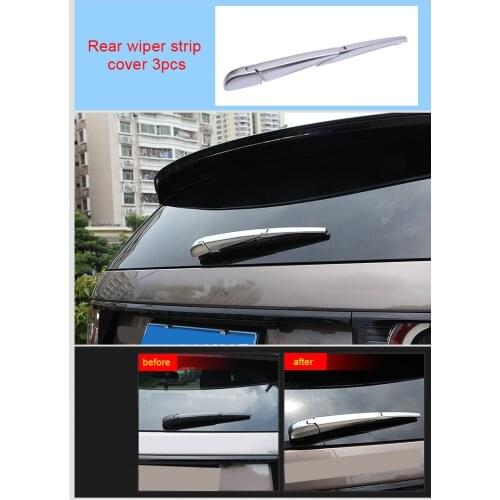 For Land Rover discovery 2015-2019 chrome Car exterior Rear wiper strip cover 3pcs