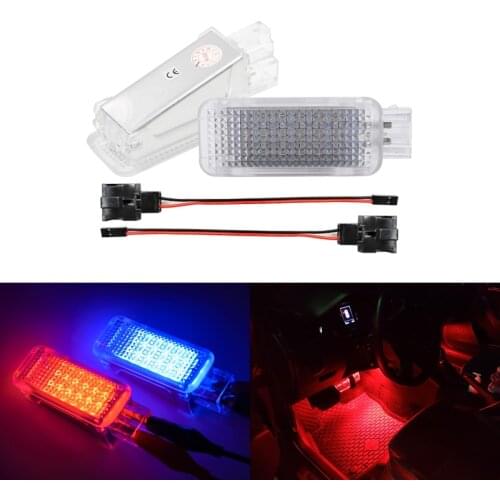 For VW Touareg Tiguan Eos Passat B5 B6 CC Golf GTI MK5 MK6 White/Red/Blue SMD Led Door Courtesy Trunk Luggage Footwell Lights
