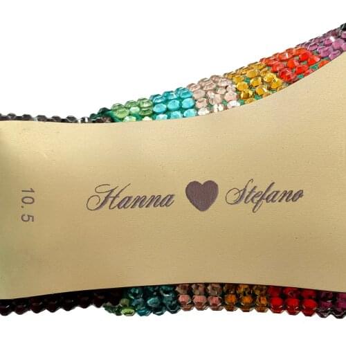 Engrave Your Name & Wedding Date On Shoes / Custom Made logo