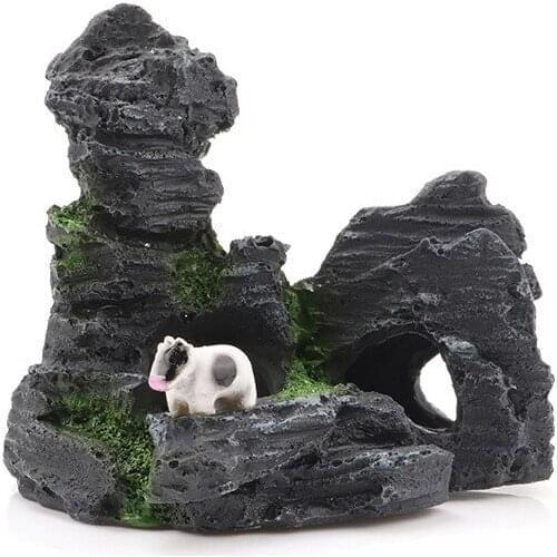 Simulation Resin Rockery Decorations Aquarium Ornaments Home Placing Crafts Fish Tank Landscaping Creative Decorative 1 Pcs