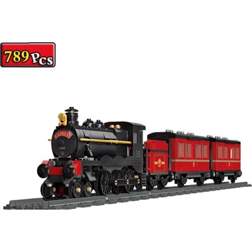 City Creative Transportation Series Steam Express Transportation Train MOC Model Building Blocks Bricks Toys Gifts