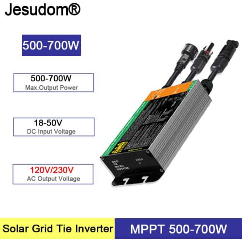 GMI Series 500W 600W 700W MPPT Solar Grid Tie Micro Inverter DC18V-50V to AC110V-230V 50HZ/60HZ Charge for PV Panel