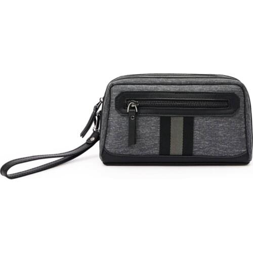 Fashion Mens handbags Waterproof Nylon business fashion casual bags man Long wallet soft leather hand Male vintage clutch bag