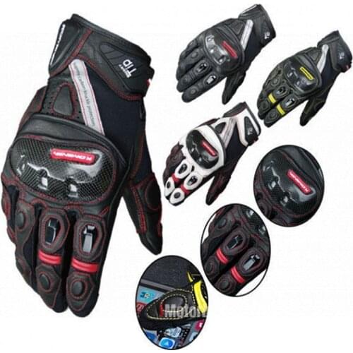 KOMINE motorcycle racing carbon fiber leather endurance gloves off-road motorcycle racing riding protective motobike gloves