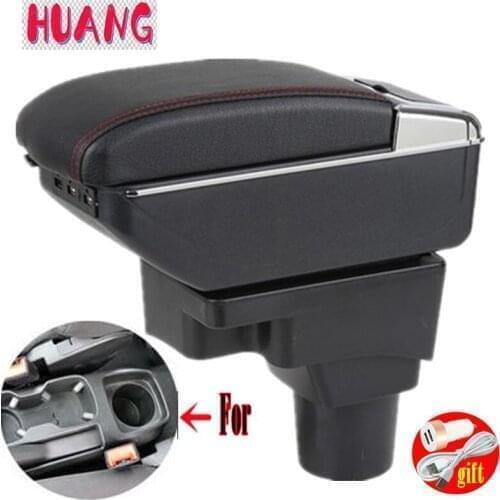 For Chevrolet Aveo Sonic Lova T250 T300 armrest box central Store content Storage box Interior Storage box parts USB LED