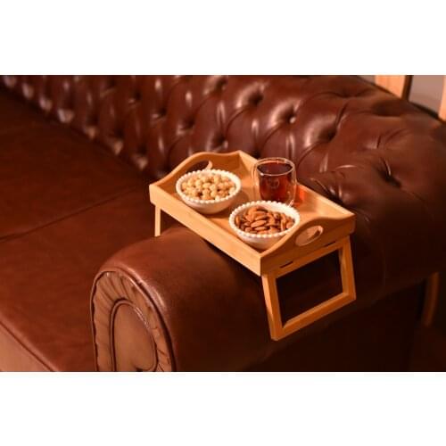 Couch Arm Tray High Quality, Wood Sofa Arm Tray Adjustable Organizer Protector Drink Holder