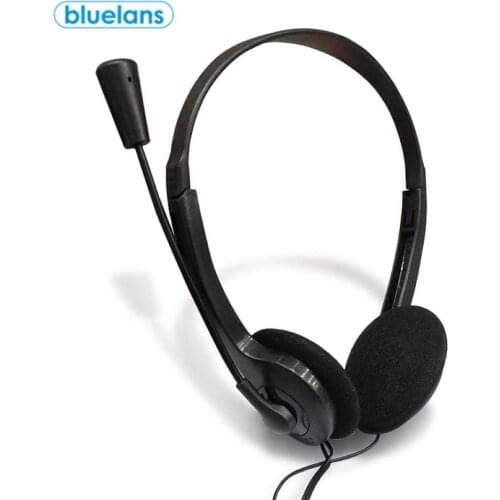 Professional Noise Reduction 3.5mm Wired Heavy Bass Stereo Headphone Headset Earphone with Mic for PC