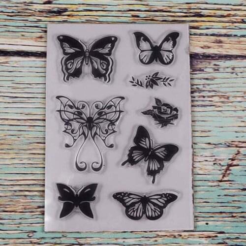 Butterfly Transparent clear stamp for DIY Scrapbooking/Card Making/Kids Christmas Fun Decoration Supplies