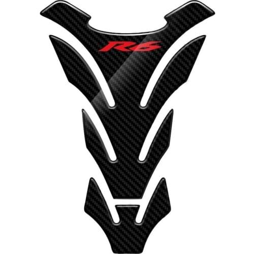 R6 Sticker 3D Carbon Look Motorcycle Tank Pad Protector Stickers Case for Yamaha YZF600 YZF-R6 R6S Tankpad Decals
