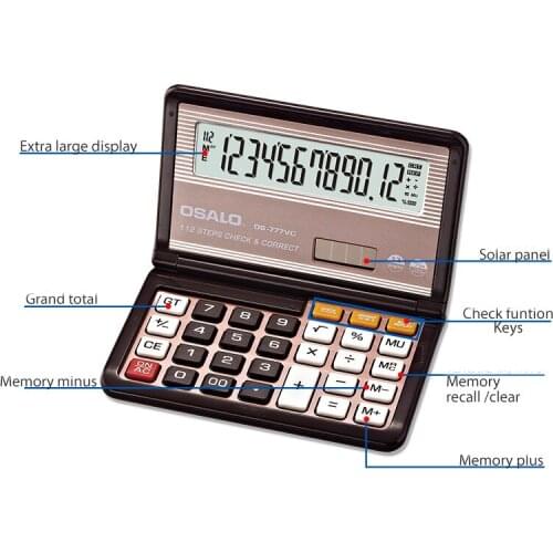 Flip Scientifice Caculator Folding Desktop Battery&solar Calculator for School Convenient To Carry Caculators for Office