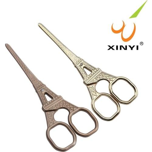 Retro Eiffel tower scissors cross stitch hand scissors tea bag hair eyebrow scissors japones makeup eyelash nose hair scissors