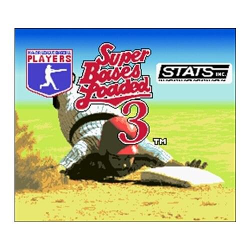 Super Bases Loaded 3 - License to Steal NTSC Version 16 Bit 46 Pin Big Gray Game Card For USA Game Players