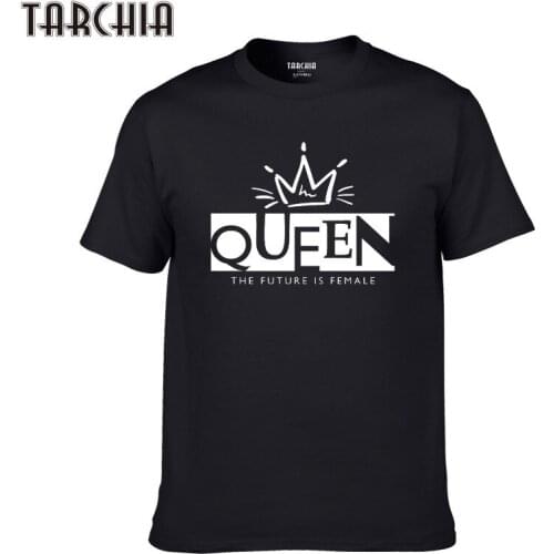 TARCHIA 2021 Fashion New Summer T Shirt Casual Slim Men Plus Size Queen Tees Tops Homme Print Tops Cotton Short Sleeve
