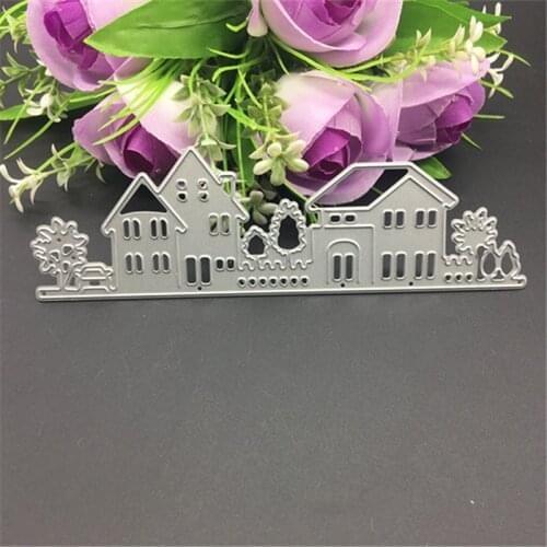 Beautiful Street View Cutting Dies Stencils for DIY Scrapbooking/photo album Decorative Embossing DIY Paper Cards