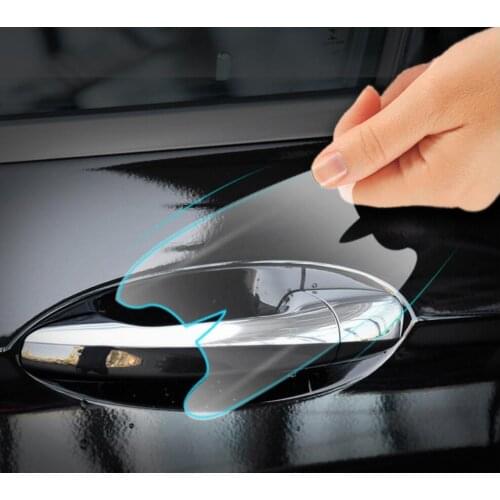 Car TPU Door Handle Cover Film Sticker Protective For Toyota Camry XV70 2018 Interior Accessories