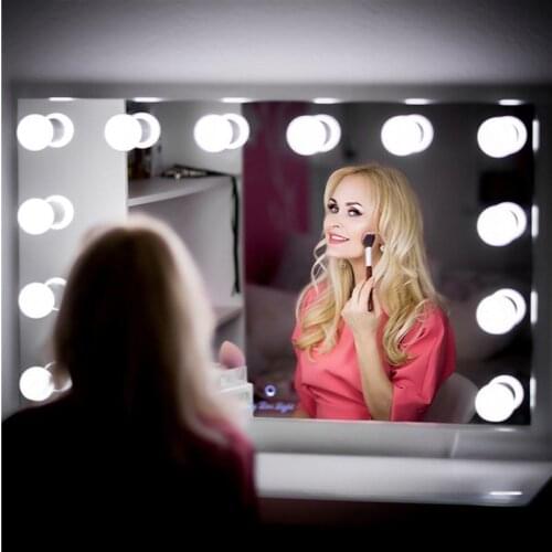 Trend Personal Lighted Make Up Mirrors Makeup Vanity Mirror LED Lights Bulbs Lamp Kit Adjustable Cosmetic Stage Lamp 10 Bulbs