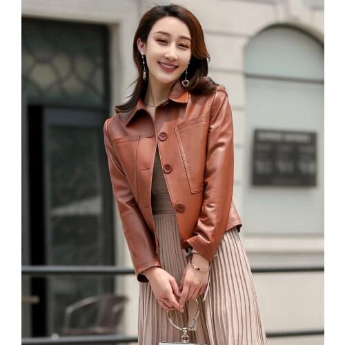 KMETRAM Real Leather Jacket Woman Spring 2020 Sheepskin Coat Female Streetwear Coats and Jackets Women Chaqueta Mujer MY2786