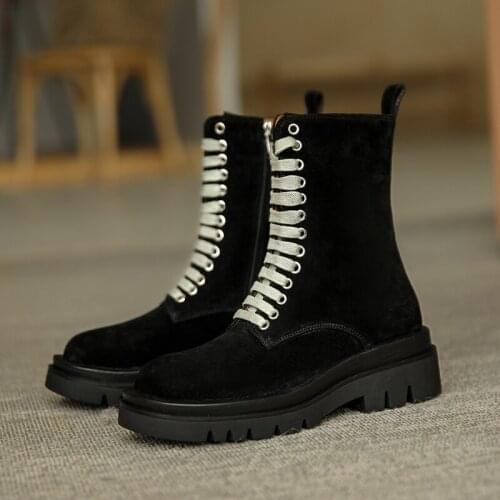 Women Shoes Women Boots Winter Block Ankle Boots for Women Zapatos De Mujer Womens Platform Heels Chunky Boots Platform Boots