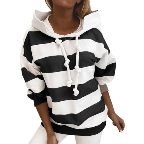 Plus Size Hoodie Women Fashion Hooded Printed Sweatshirt Long Sleeve Casual Pullover Pullover Sweatshirt Top Vetement Femme 2021