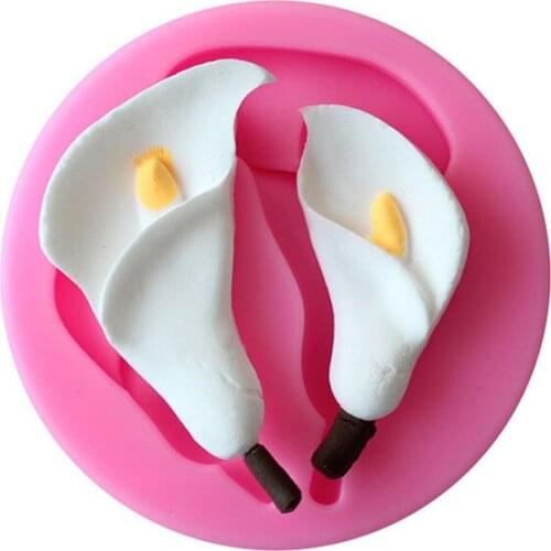 DIY Lily shape Cake Fondant Mold Liquid Frog Glue Mold C160