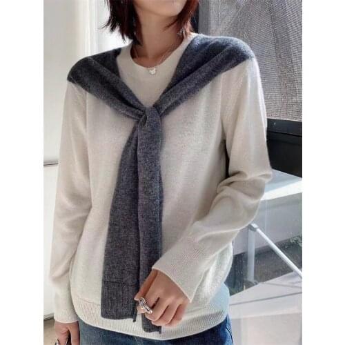 Women Cashmere 2021 New Spring Sweaters Ladies Knitted Jumper Long Sleeves Pullover Top Knitwear Sweater