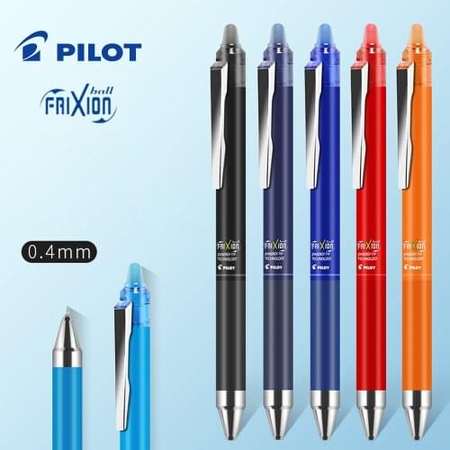 1pcs PILOT Frixion LFPK-25S4 Push-type Color Grinding Friction Gel Pen 0.4mm with Changeable Refill for Students