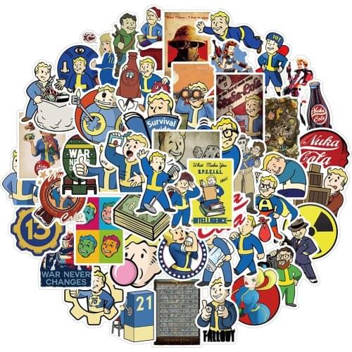 10/30/50PCS Fallout Game Cool Sticker Graffiti DIY Skateboard Fridge Guitar Travel Snowboard Waterproof Kid Toys Decal Sticker