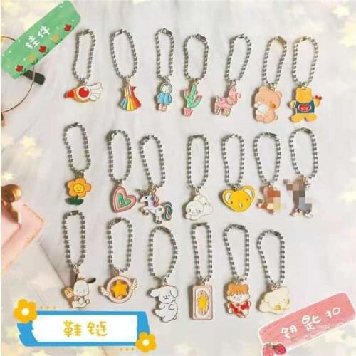 100pcs Cute Creative Cartoon Animal Unicorn Shoe Buckle Diy Jewelry Findings Shoe Chains Ladies MenS Keychains Christmas Giftss