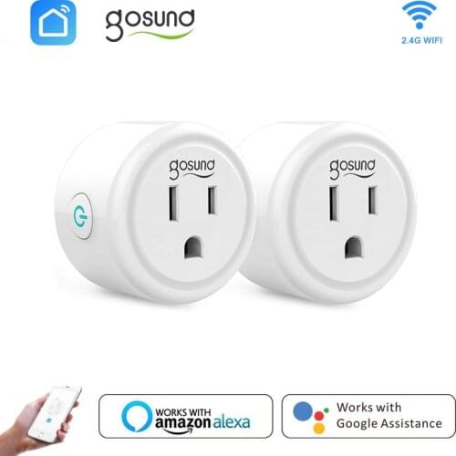 10A US Smart Wifi Power Plug With Power Monitor Smart Home Wifi Wireless Socket Outlet Works With Alexa Google Home Gosund App