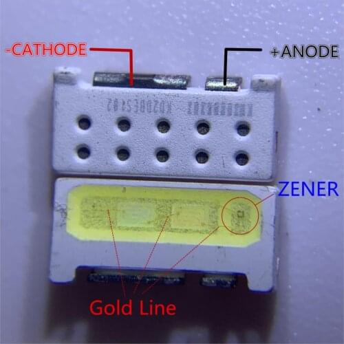 200pcs Fled LCD TV backlight side of the 7032 white LED light bead repair TV backlight dedicated 6V FOR SAMSUNG