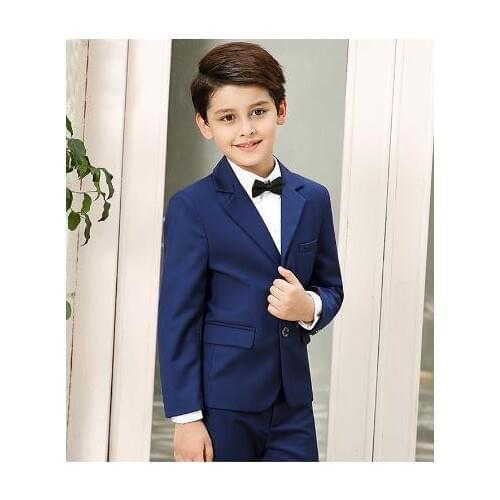2020 high quality Formal wedding suits set for boy childrens costume performance clothing boy suits wash dress black/ blue /red