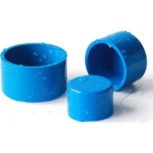 3pcs 50mm inside diameter plug PVC water supply pipe cap cover sleeve duct stuffy vessel caps covers plastic sleeves blue color