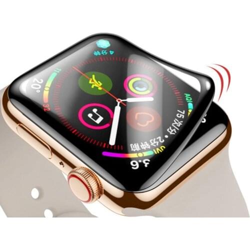 3D Soft Edge Protective Film Full Cover For iwatch Apple Watch Series 4/5/6/SE S4/S5/S6 40mm 44mm Screen Protector Case(No Glass