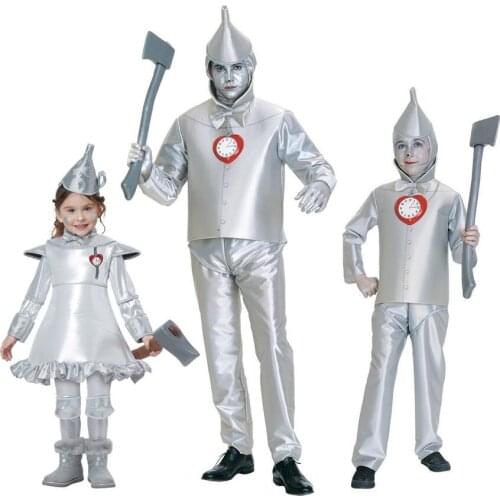 Anime Halloween Costume Performance Clothing Tin Man Iron Man Suit The Wizard of Oz Role Cloth for Adult and Child