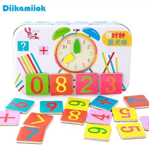 Wooden Magnetic Digital Counting Stick Educational Toys for Children Baby Mathematics Arithmetic Early Learning Education Toy