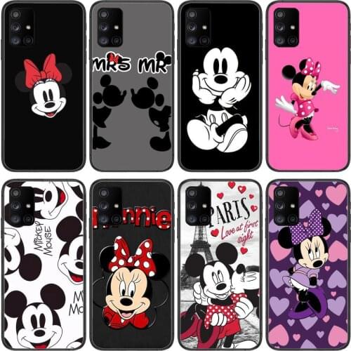 Disney mickey Phone Case Hull For Samsung Galaxy A 50 51 20 71 70 40 30 10 80 E 5G S Black Shell Art Cell Cove