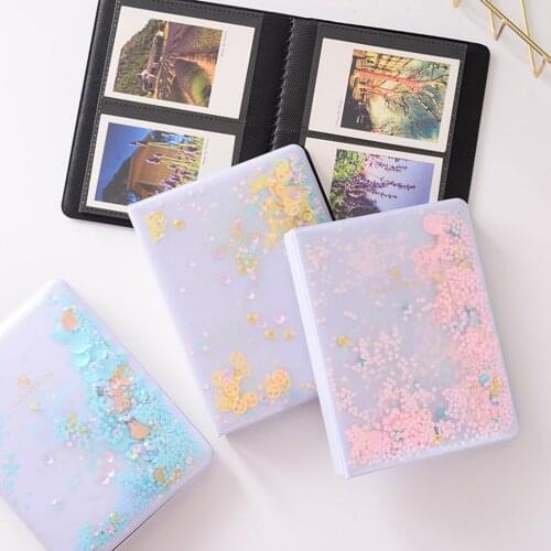 For fujifilm instax mini 8 mini 9 7s 50 90 paper films 3"Photo Album Organizer Optional 64 Pockets Photo Film Album Wall Album