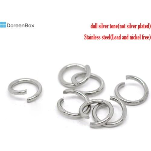 Doreen Box Lovely 200 Stainless Steel Open Jump Rings 9mm Dia. Findings (B13829)