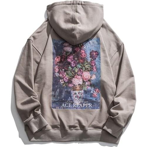 Hip Hop Street Harajuku Autumn New Casual Loose Print Mens Hoodie Hipster Casual