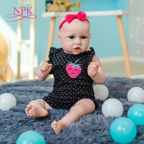 NPK 55CM lifelike saskia reborn baby doll popular newborn doll soft touch cuddly baby collectible art doll