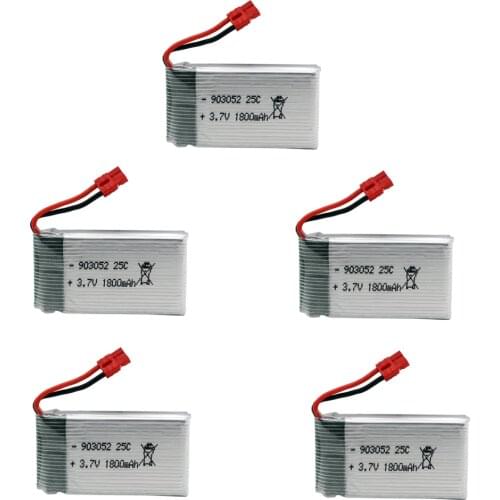 3.7V Lipo Battery XH4.0 Plug for SYMA X5 X5S X5C X5SC X5SH X5SW X5UW X5HW RC helicopter Spare Parts 903052 3.7 V 1800mah Battery
