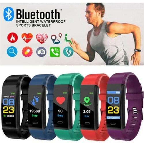 Bluetooth4.0 Fashion New ID115Plus Smart Watch Waterproof Swim Wristband Fitness Tracker Sleep Heart Rate Monitor Sport Bracelet