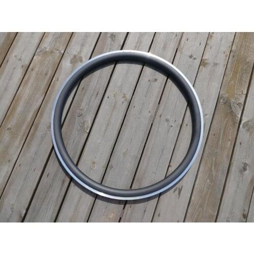 Pair Bicycle Wheel Rims 25mm Width Toray Carbon Road Bike 700C Racing Cycling Clincher Wheel Rim 38mm Alloy Brake Side