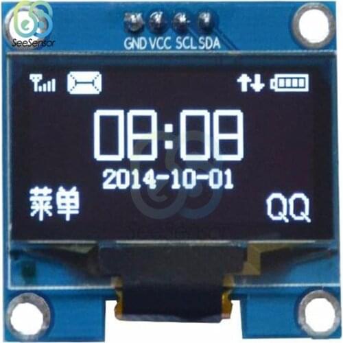 4Pin 1.3" 1.3 inch White OLED 128X64 OLED Display Screen Module Board for arduino 1.3" IIC I2C Communicate
