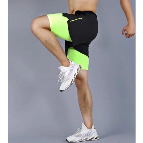 Running Shorts Men Fitness Running Shorts 2 In 1 Quick Dry Workout Gym Sport Jogging shorts Basketball Marathon Racing shorts