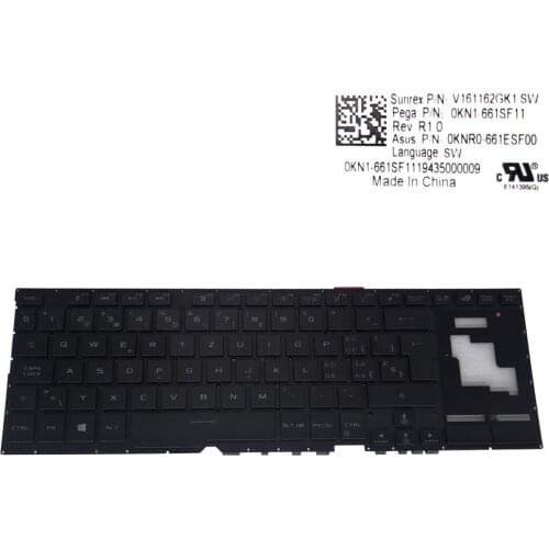 SW Swiss replacement keyboards for Asus ROG Zephyrus S17 GX701GW GX701GX GX701GWR GX701GXR computers keyboard New V161162GK1
