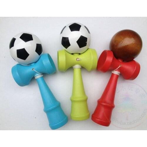 TWB retail/lot DHL Size:18.5cm Japanese Traditional Game Kendama Football colorful tribute professional